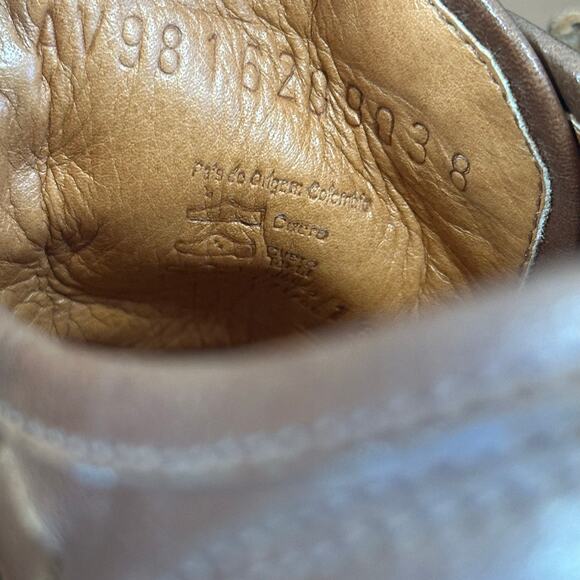 Velez Women's Brown Leather Artisan Platform Sneakers Size 8 - Picture 8 of 9